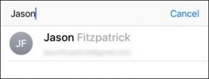 iPhone contact