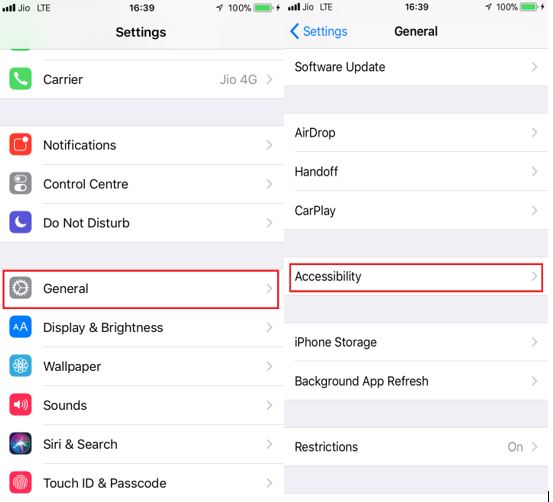 iPhone genaral accessibility