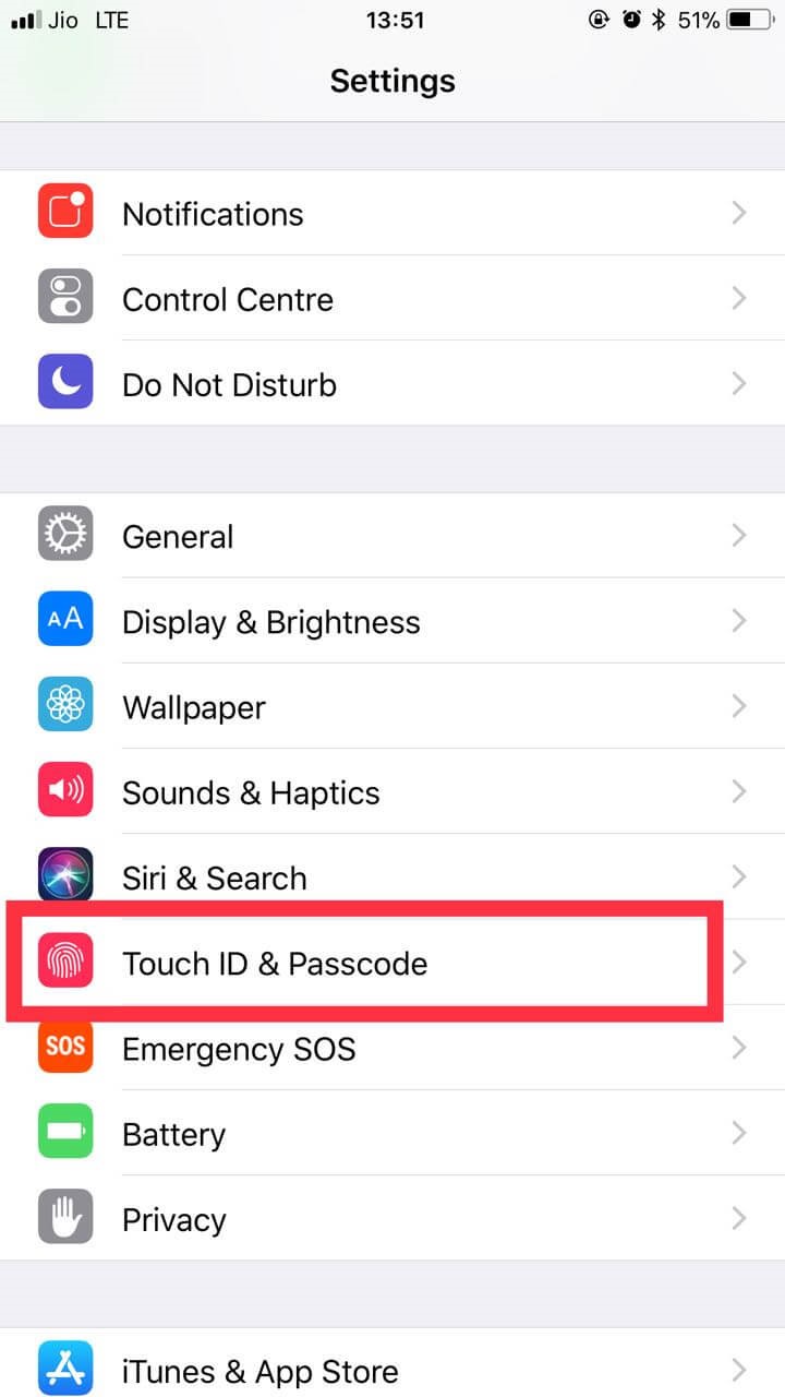 iPhone touchID