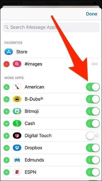 Hide App Icons from iMessage