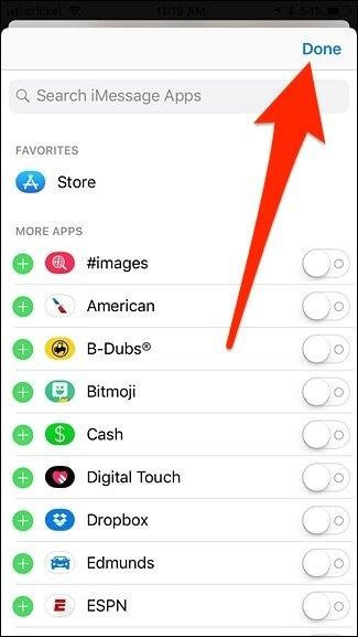Hide App Icons from iMessage