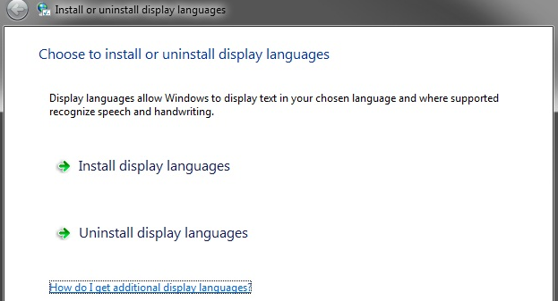 install other language windows 7
