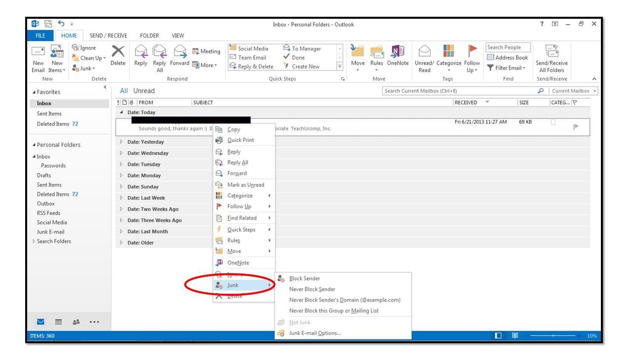 junk-emails-ioin-outlook