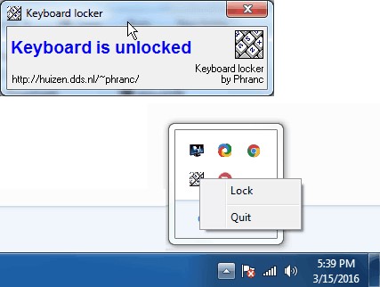 keyboard lock