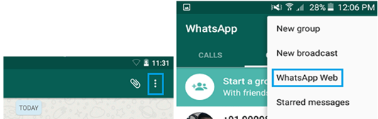 logout whatsapp web using android smartphone