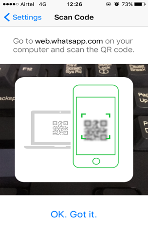 logout whatsapp web using iphone
