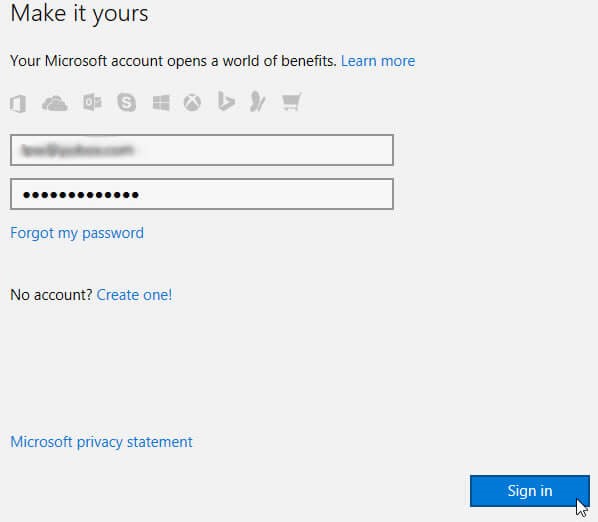 microsoft signin