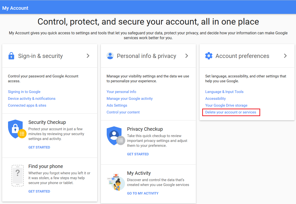 my account activities