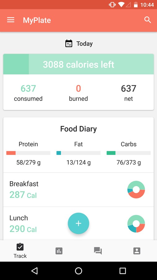 my plate calorie tracker