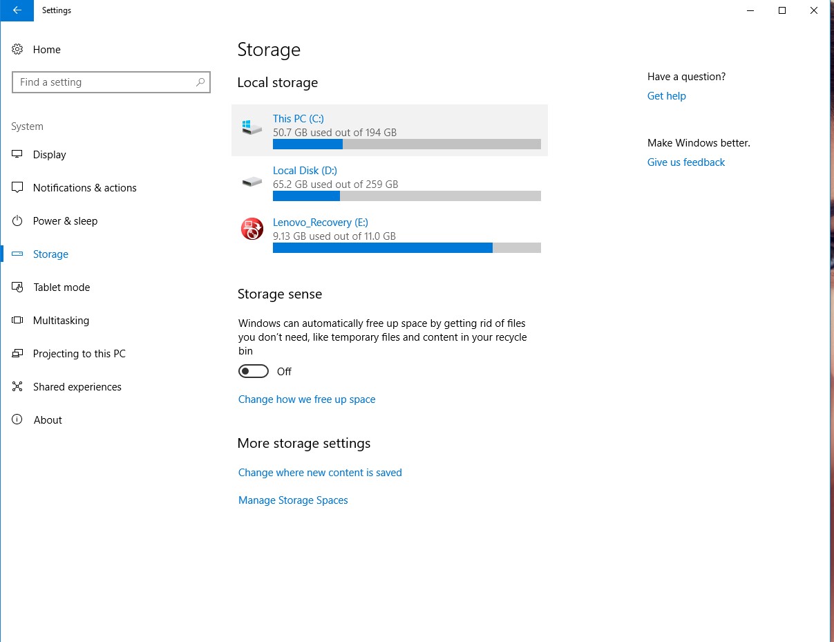 navigate local storage