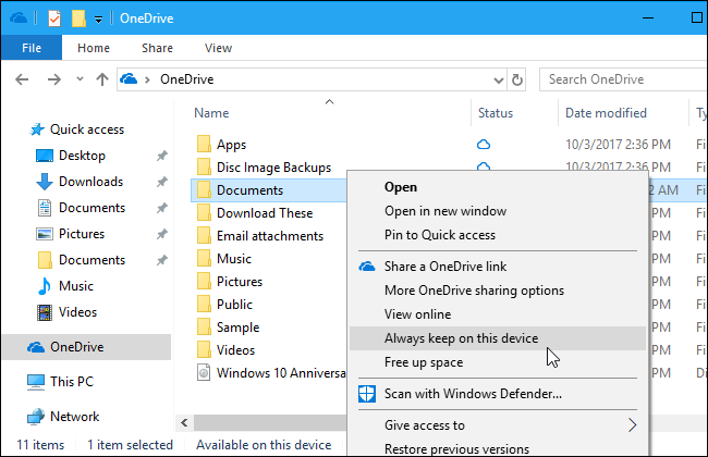 one drive files on pc