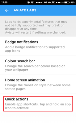 quick action