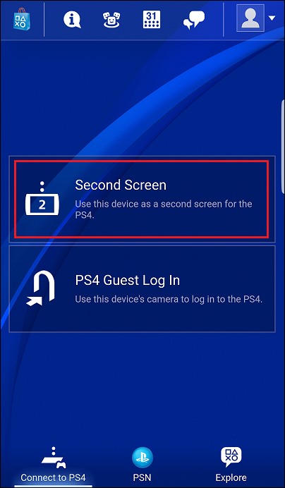 second screen for ps4