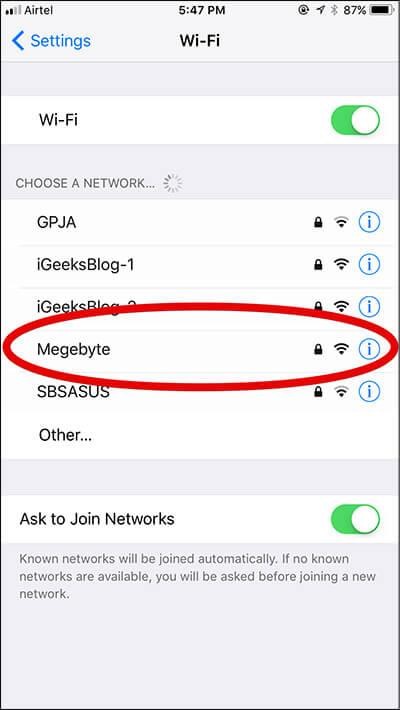 share wifi password with others