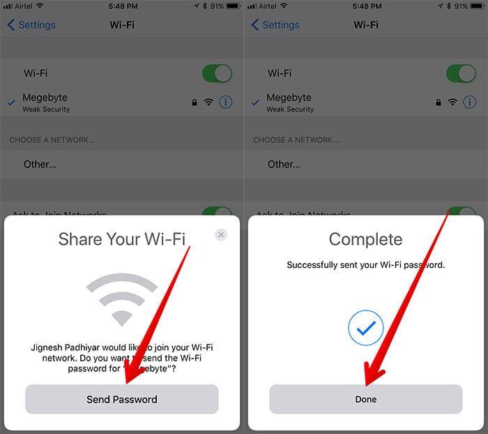 share your hotspot in iphone