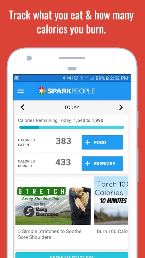 spark people calorie counter