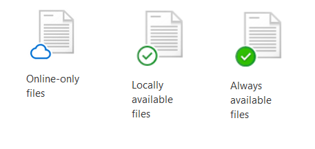status of files in file explorer