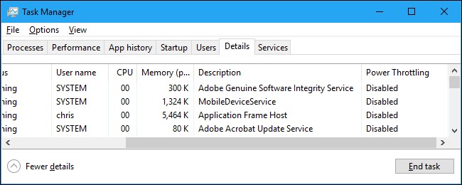 task manager details