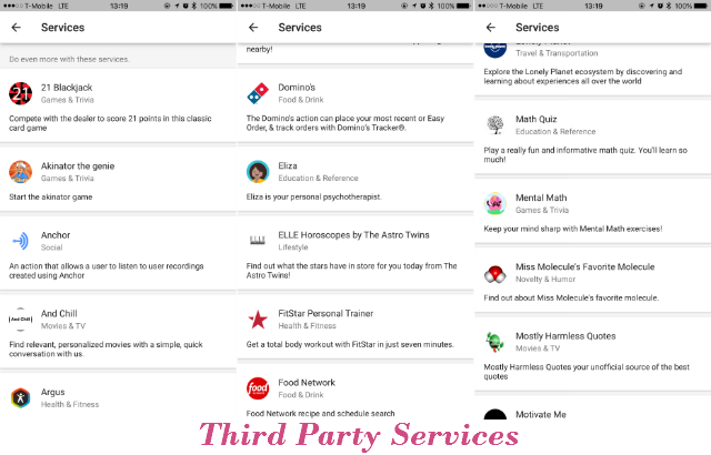 third_party_services Google Home