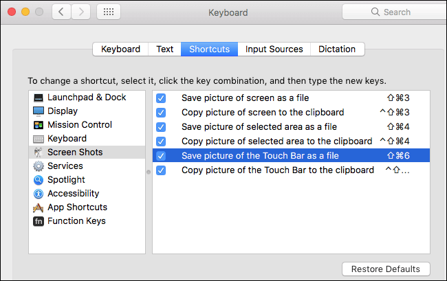 touch bar macbook files