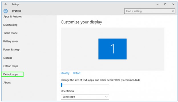 windows 10 default apps